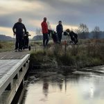 Genieten van winterse omstandigheden in de ochtend