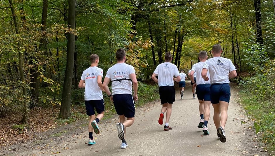 Podiumplaatsen politie bij Open Militair Kampioenschap trailrunning